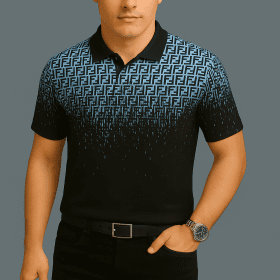 High Quality Printed Men's Polo-Shirt-LX010505