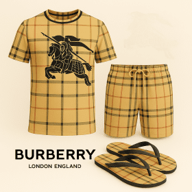COMBO LUXURY T-SHIRT + SHORT + Flip Flop-2025 LX-TSSD2025074