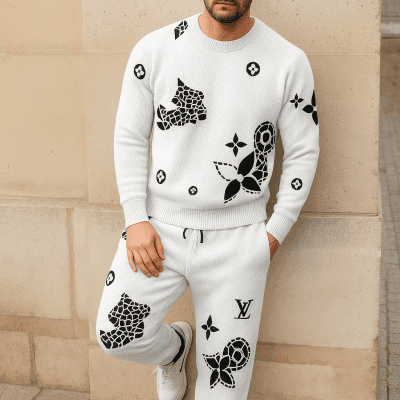 Limited edition 2025 luxury sweater and pants set - LX-SWTAP2025012