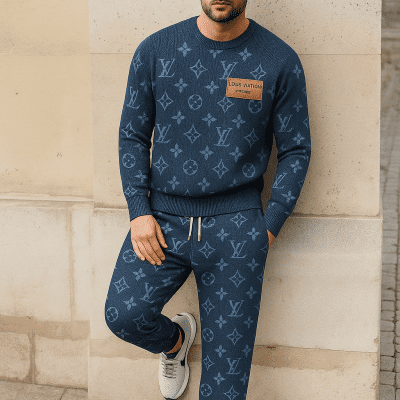 Limited edition 2025 luxury sweater and pants set - LX-SWTAP2025043