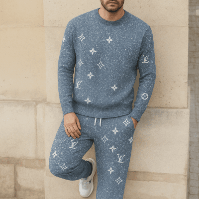 Limited edition 2025 luxury sweater and pants set - LX-SWTAP202508