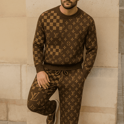 Limited edition 2025 luxury sweater and pants set - LX-SWTAP2025083