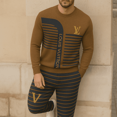 Limited edition 2025 luxury sweater and pants set - LX-SWTAP2025091